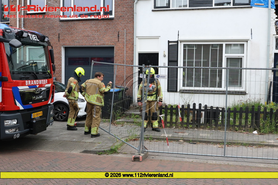 Opnieuw gaslucht gemeld bij afgebrande woning