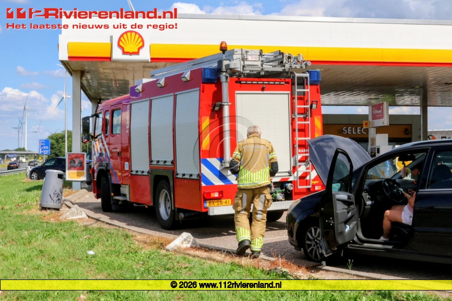 Autobrand valt mee bij tankstation