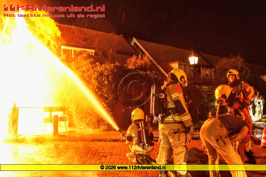 Woningen ontruimd na brand in hoofdgasleiding