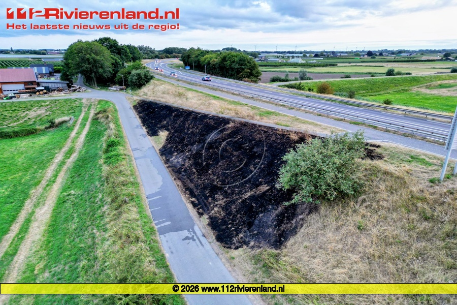 Opnieuw bermbrand aan Marsdijk