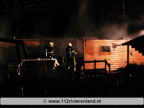 Buitenbrand blijkt chalet brand