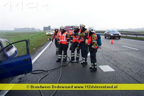 Auto brand uit