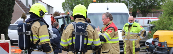 Gaslekkage tijdens graafwerkzaamheden