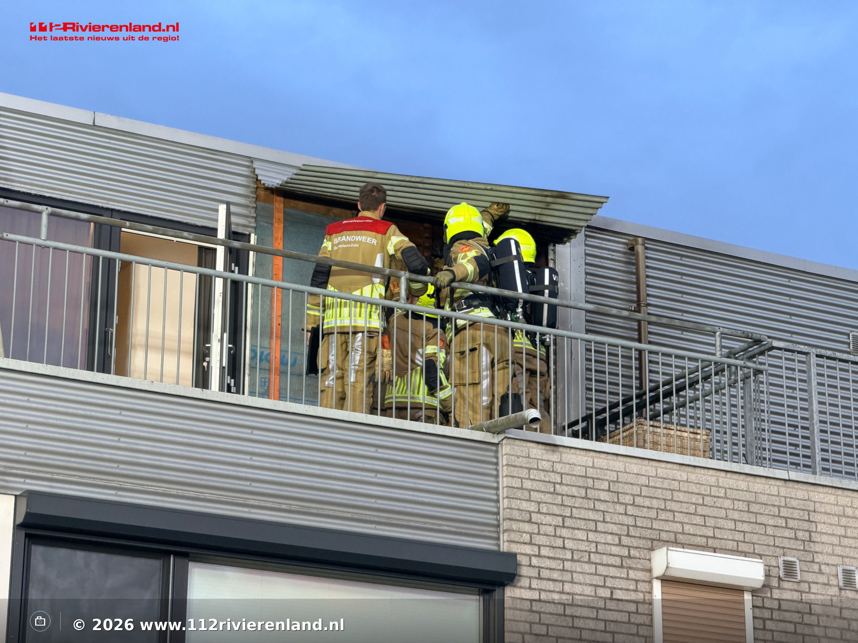 Brand op tweede verdieping van woning