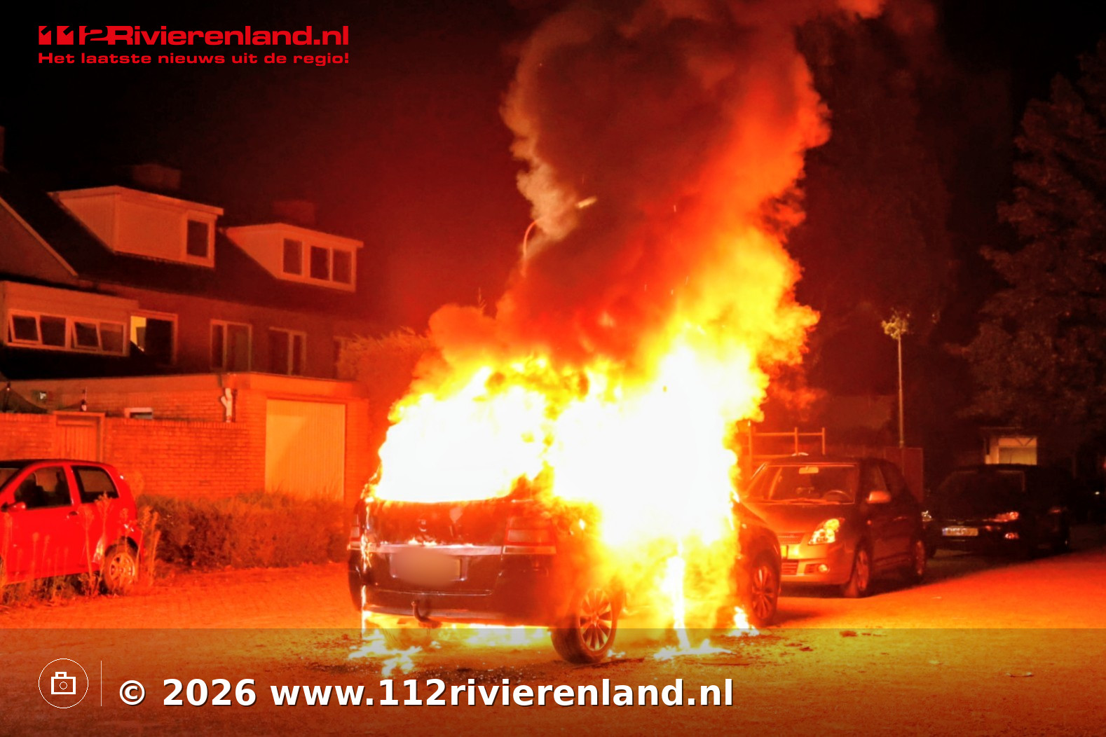 Personenauto in vlammen op aan Deilstraat